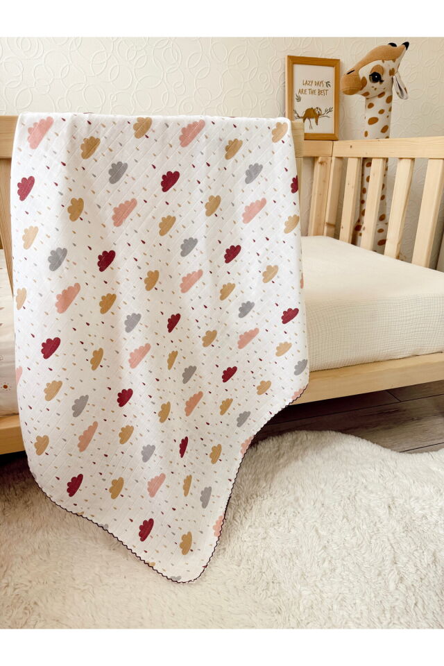 Çok Amaçlı Müslin Örtü 05-bulut 80x90 Cm, Yeni Doğan, Müslin Battaniye, Müslin Bez Ekru
