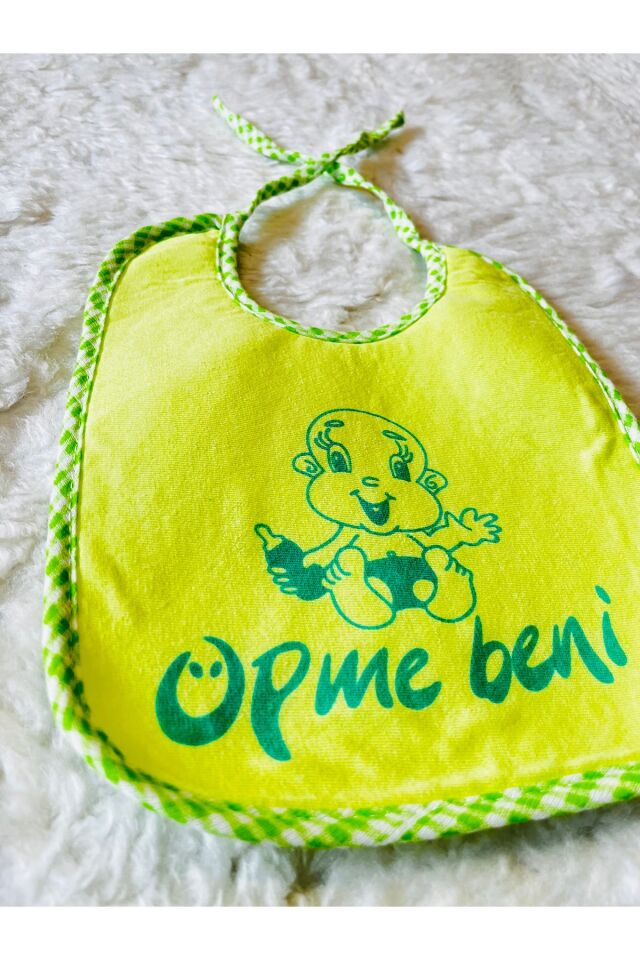 6’lı Öpme Beni Baskılı Sıvı Geçirmez Kız Erkek Bebek Önlük