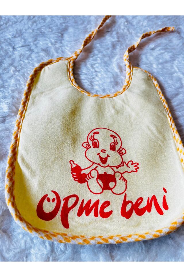 6’lı Öpme Beni Baskılı Sıvı Geçirmez Kız Erkek Bebek Önlük