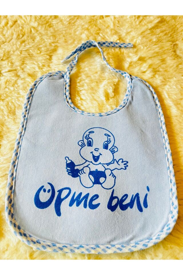 6’lı Öpme Beni Baskılı Sıvı Geçirmez Kız Erkek Bebek Önlük