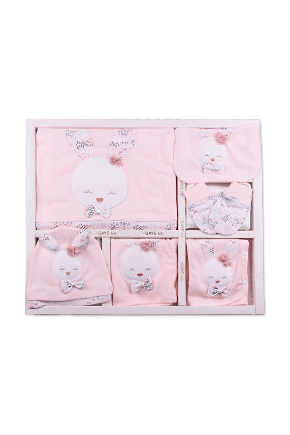 Kız Bebek Pembe Layette 10'lu Hastane Çıkışı Somon Somon - 0-3 Ay