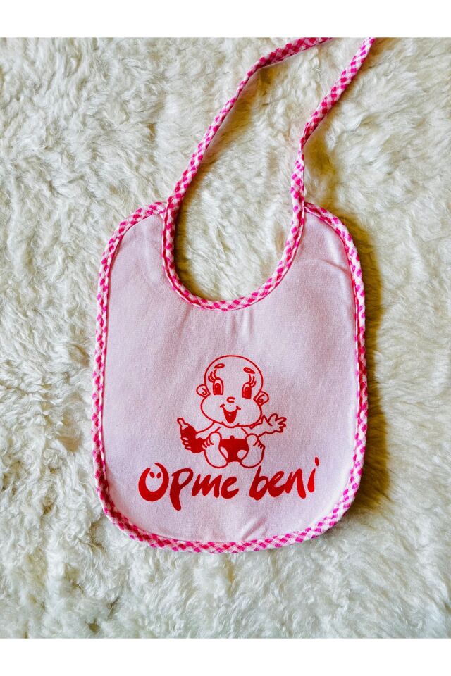 6’lı Öpme Beni Baskılı Sıvı Geçirmez Kız Erkek Bebek Önlük
