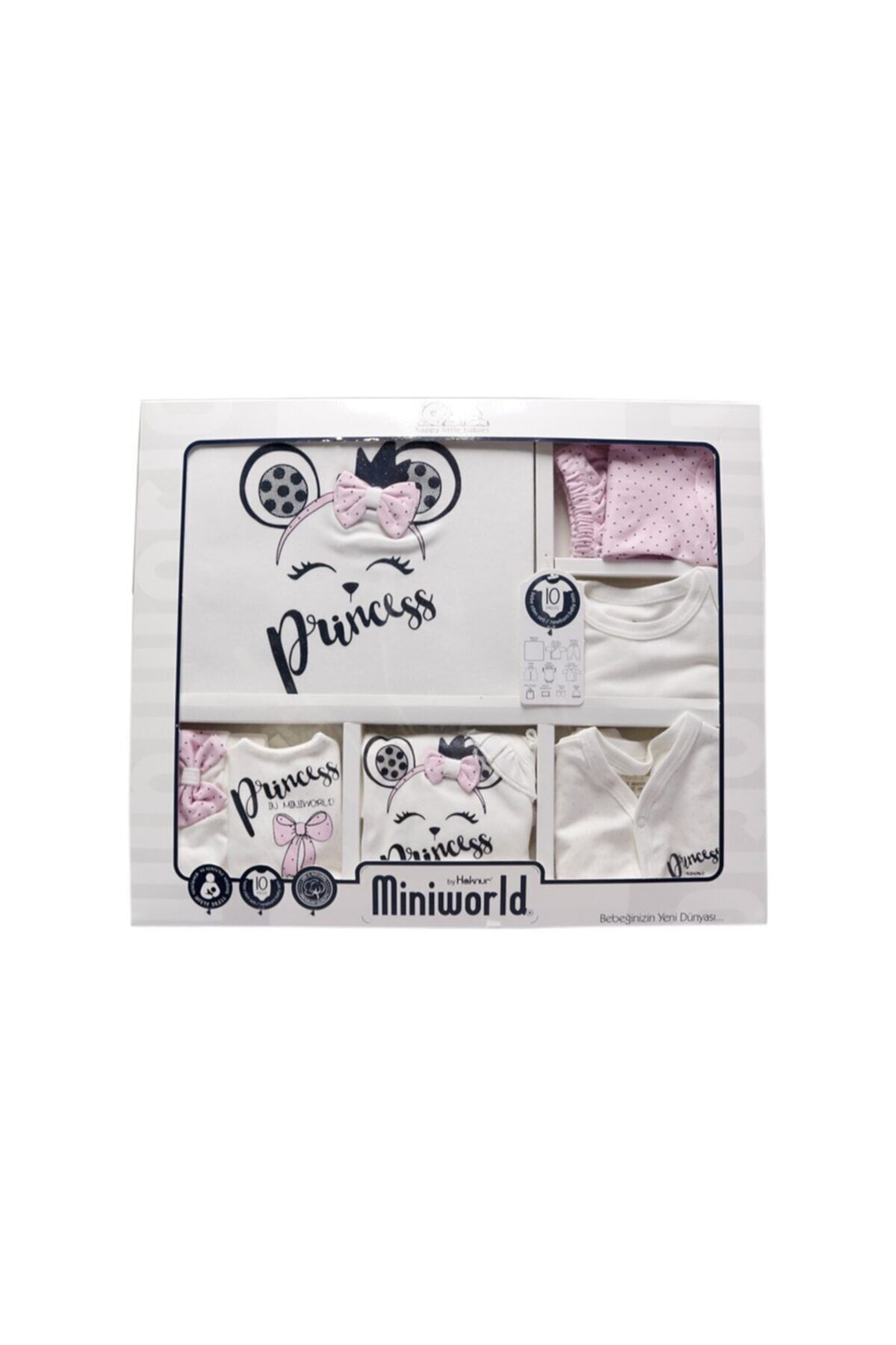 Kız Bebek Pembe Princess 10'lu Set