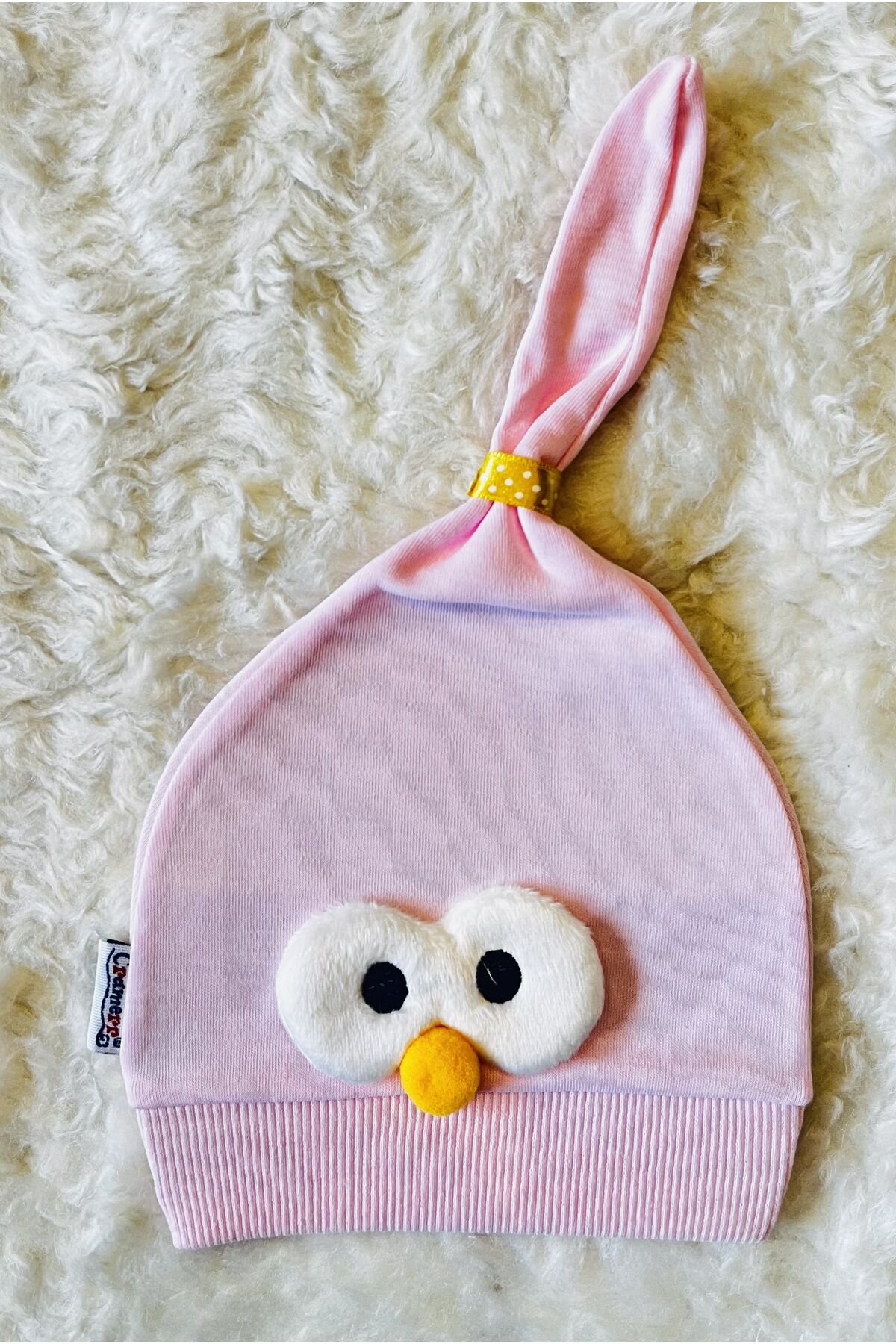 Siyah-Mavi 2’li Aslan Figürlü Kız Erkek Bebek Çocuk Penye Şapka Bere Pembe - 0-1 Yaş