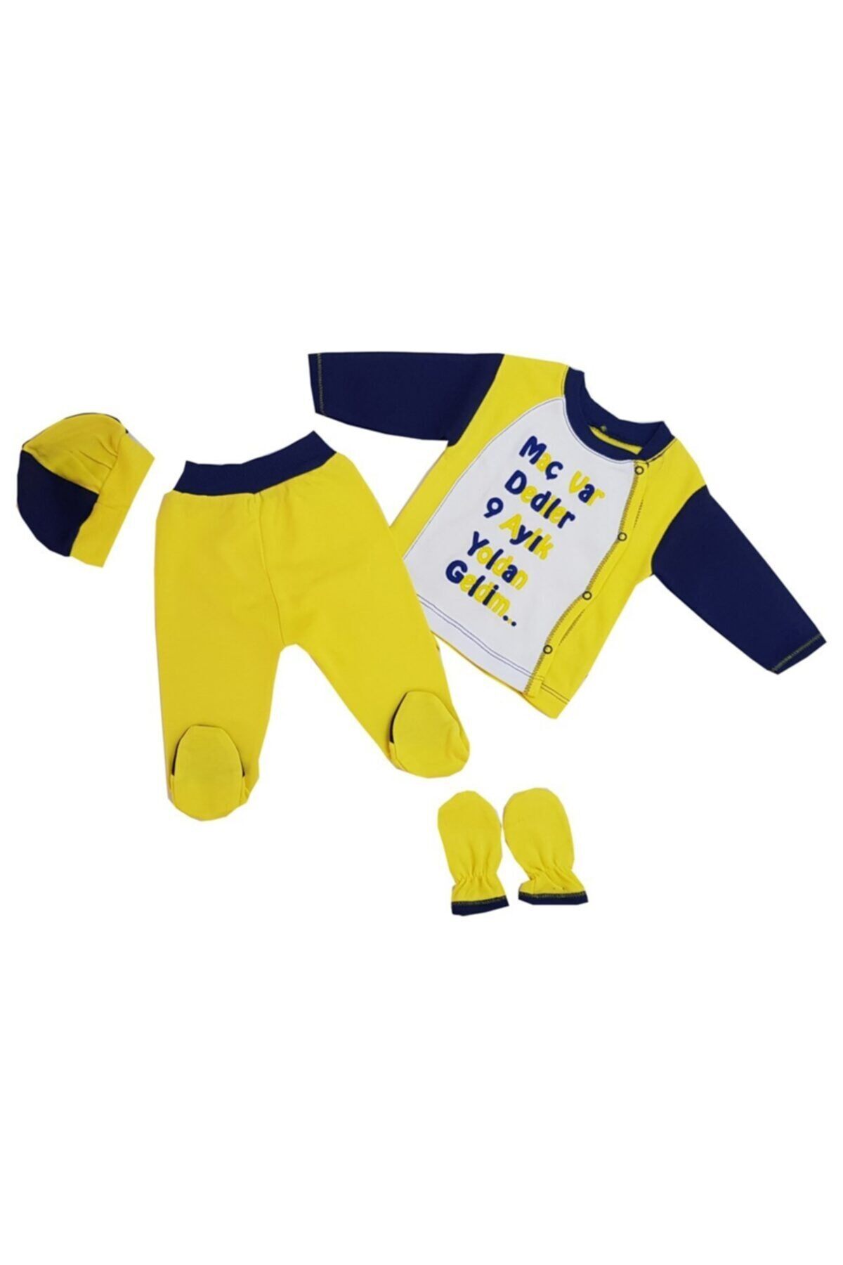 Erkek Bebek Fenerbahçe Taraftar  4lü Zıbın Seti