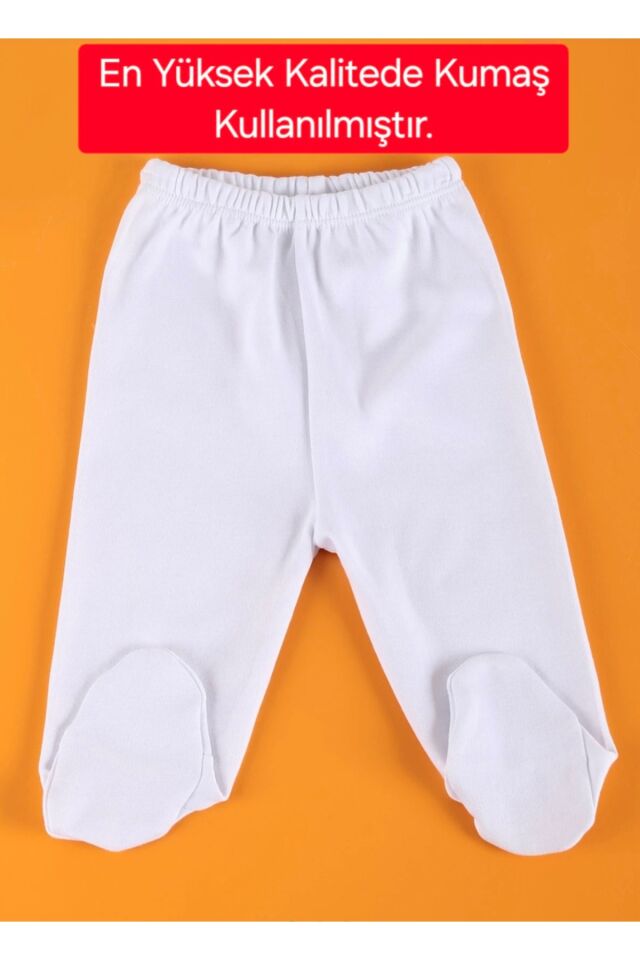 Organik Patikli Unisex Bebek Tek Alt 2'li Set