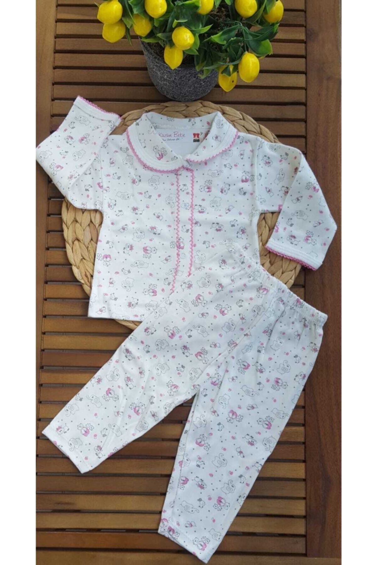 Kız Bebek Pamuklu Ikili Takım Renkli - 3-6 Ay