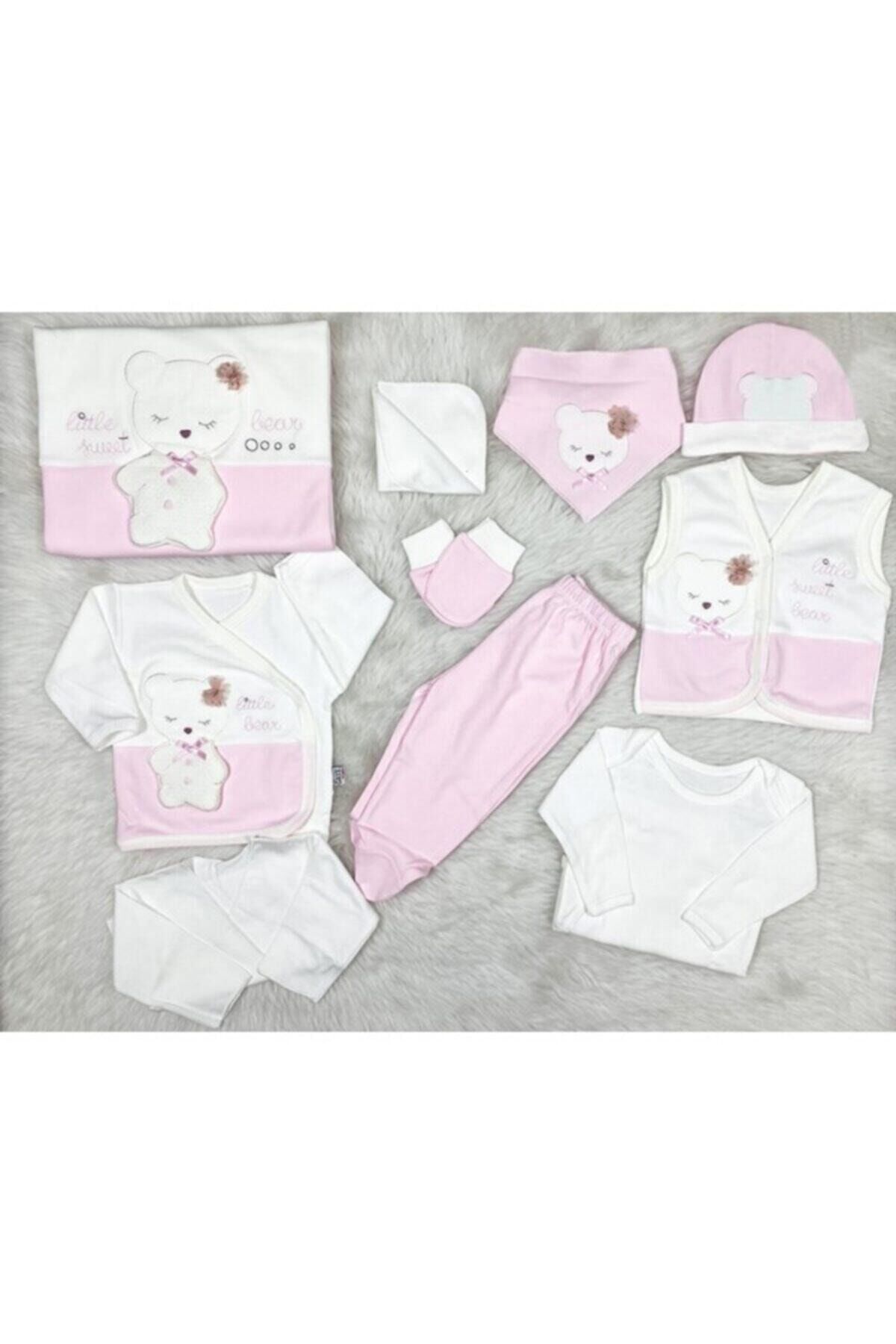 Kız Bebek Beyaz Pembe10'lu Little Baby Hastane Çıkışı 660 Beyaz -Pembe - 0-3 Ay