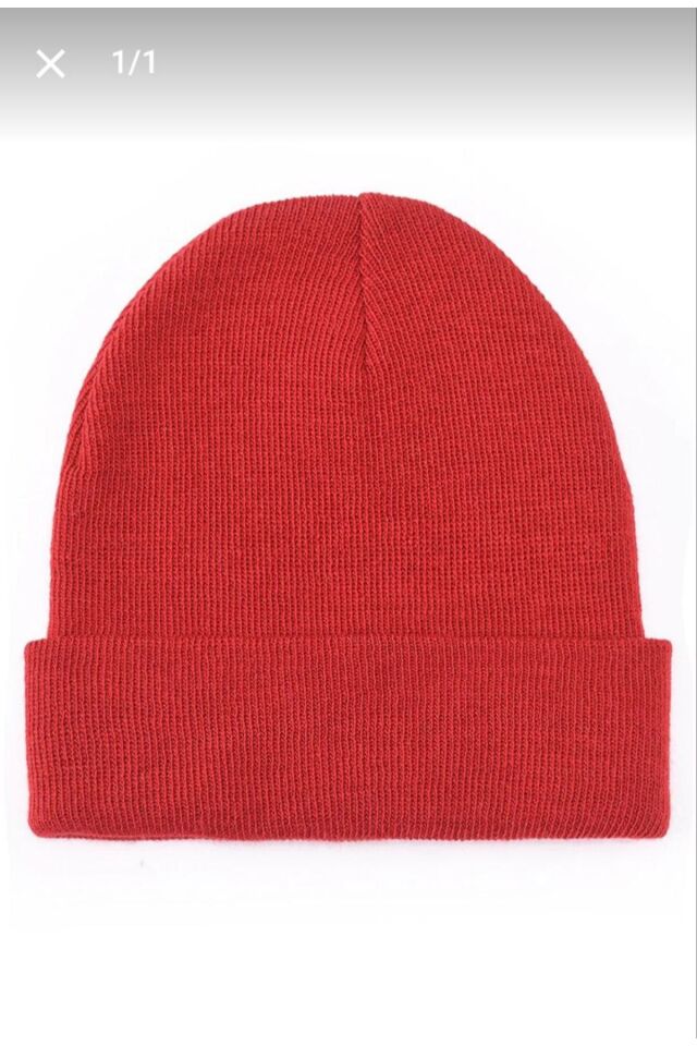 Unisex Katlamalı Basic Bere Triko Sonbahar Kışlık