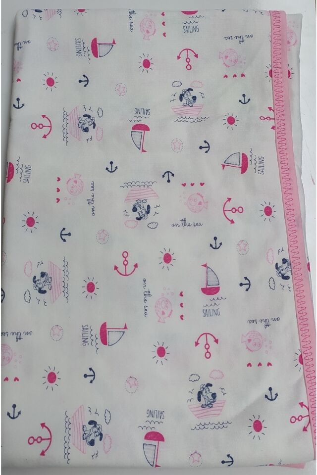 Pembe Çift Katlı Penye Kız Bebek Kundak Battaniye Pembe