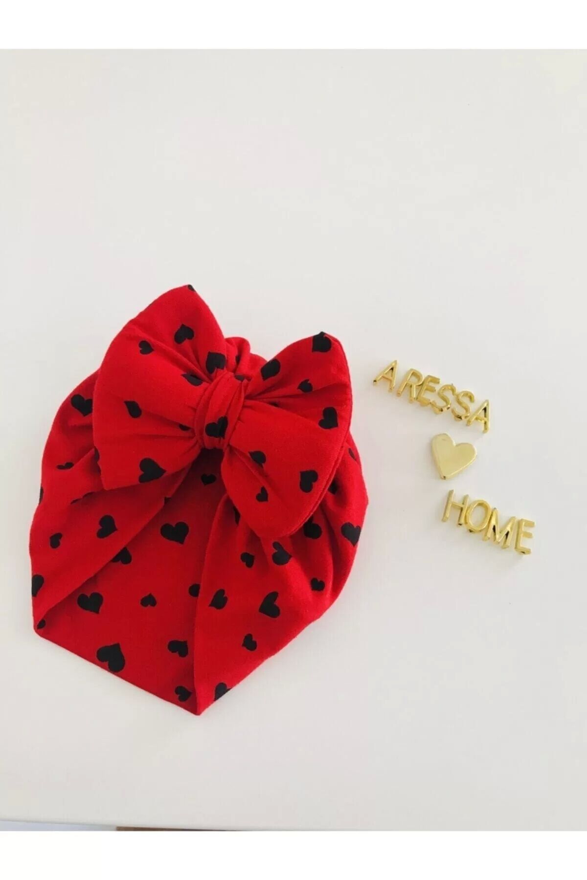 Kurdelalı Çift Katlı Bebek Bone Bandana