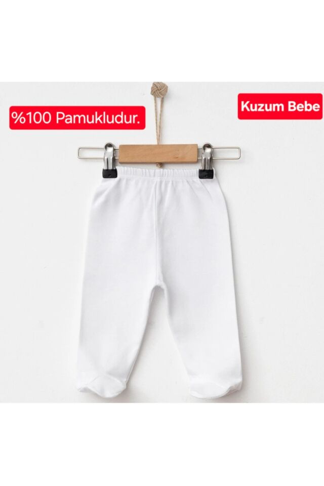 Organik Patikli Unisex Bebek Tek Alt 2'li Set