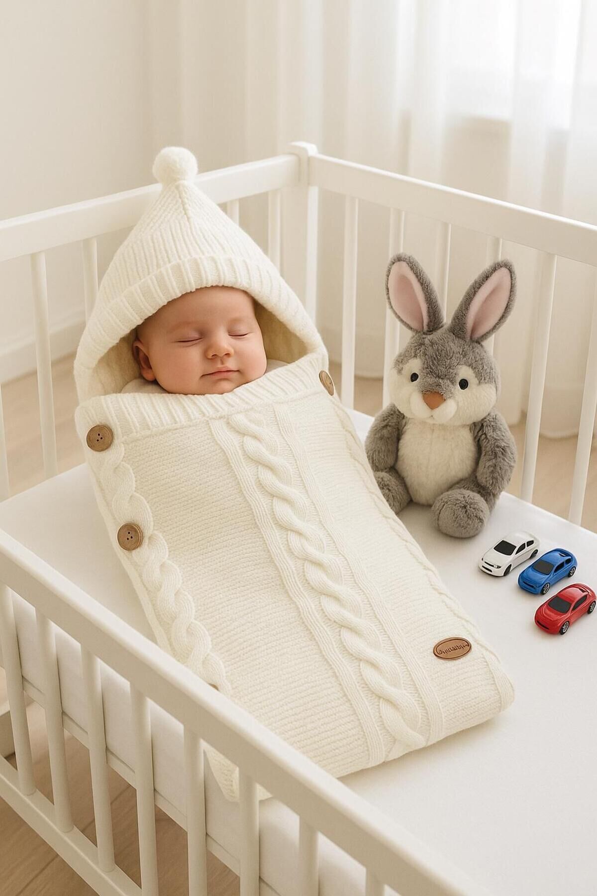 Triko bebek battaniye ve içi Well softluy yumuşacık kundak Not: Candan düğmeli kademe ayarlıdır