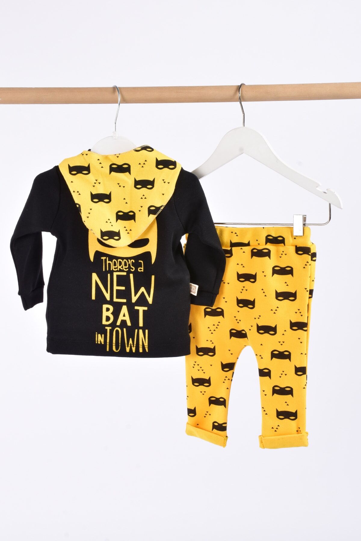 New Bat Erkek 3 Lü Takım -omuzdan Çıtçıtlıdır Sari&Si̇yah - 6-9 Ay