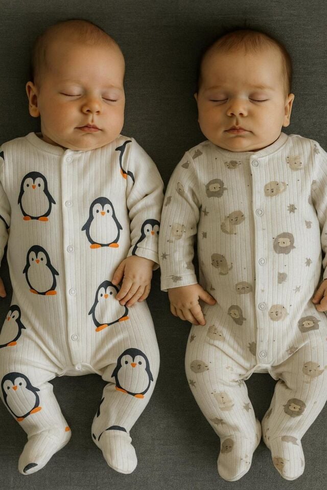 3'lü rahat kumaş bedenli bebek takımı Ekru2Litulum - 62 Cm
