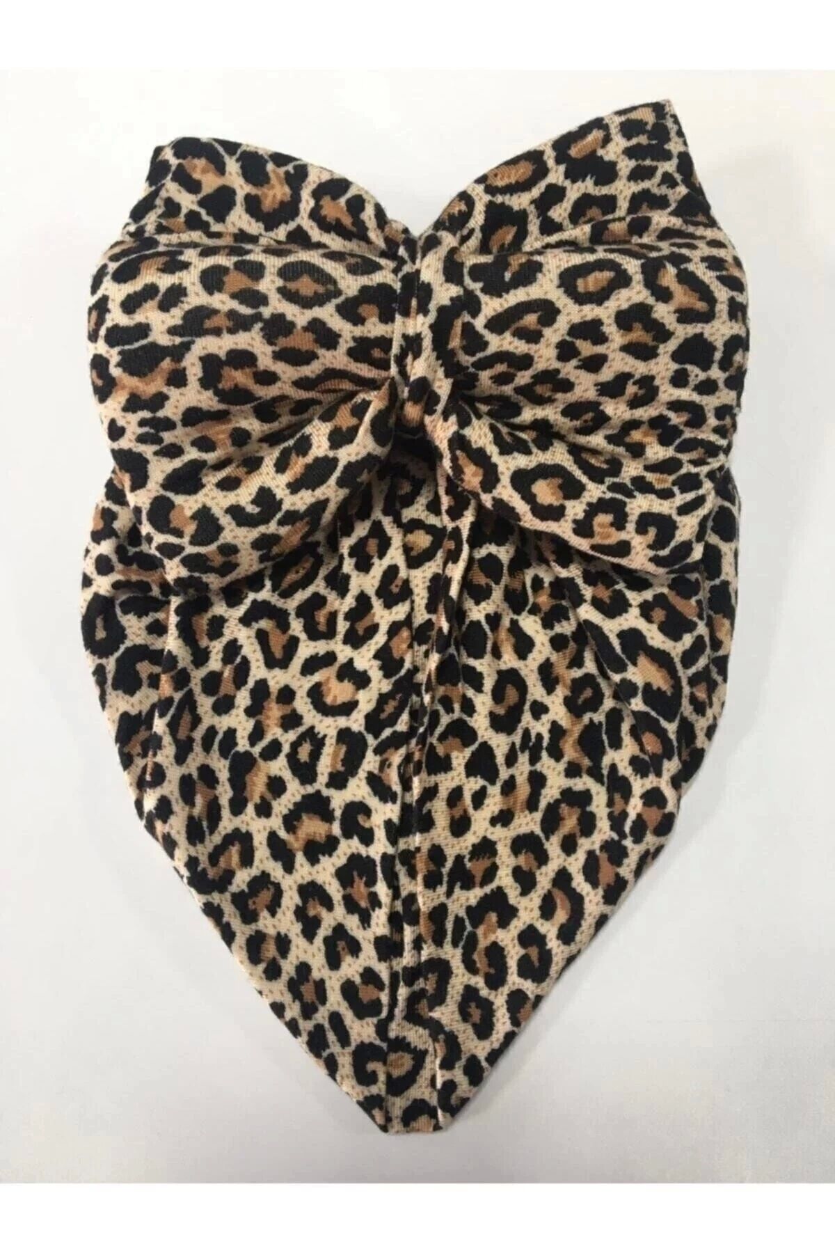 Kız Bebek Penye Bere Leopar Desenli Bebek Bone Leopar Desenli - 6-18 Ay